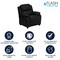 Flash Furniture Kids Recliner, 26" to 39" x 28", Upholstery Color: Black BT-7985-KID-BK-LEA-GG - alternate 5